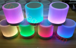 Picture of Fashion LED Night Light Touch Lamp Mobile Wireless Music Mini Portable Bluetooth Speaker
